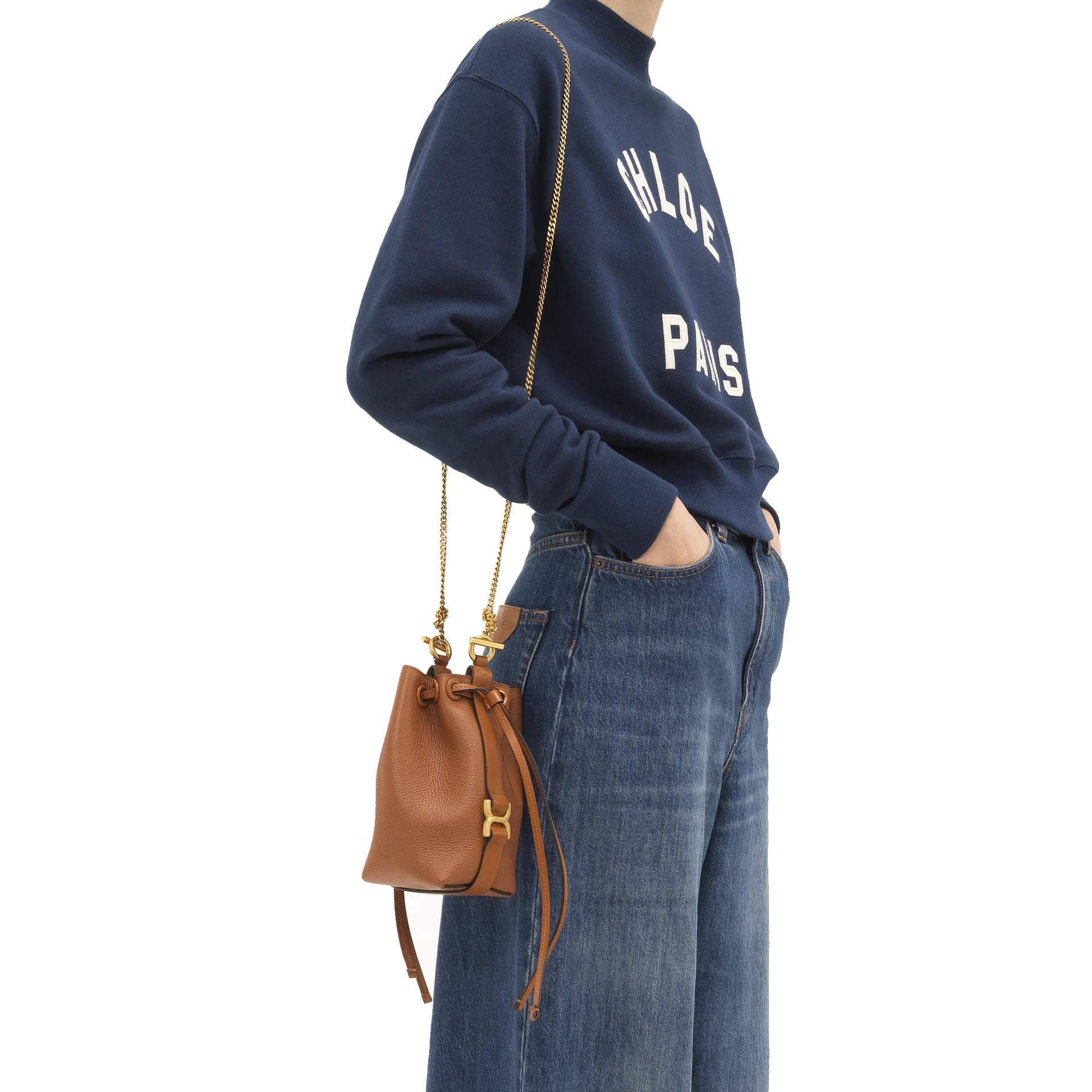 Chloe - Bolso tipo bombonera Marcie Micro - Mujeres - Marrón