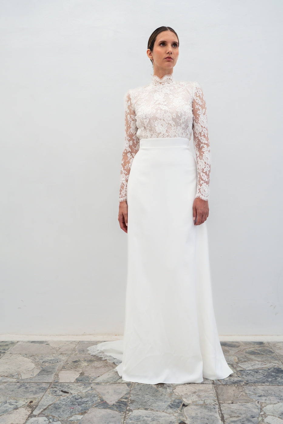 Vestido de novia Ingrid - Blanco seda