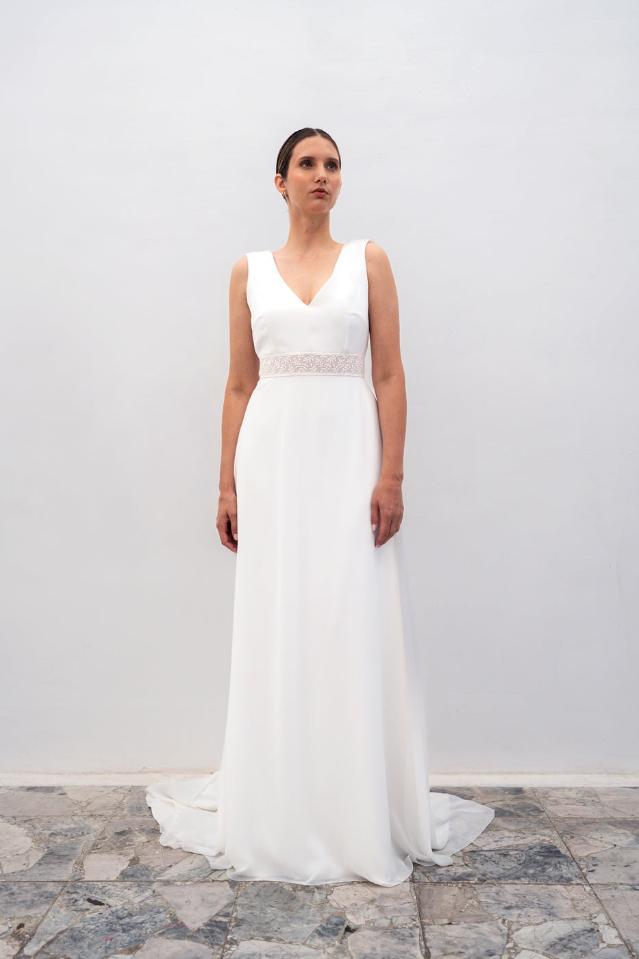 Brautkleid Albane – Seidenweiß