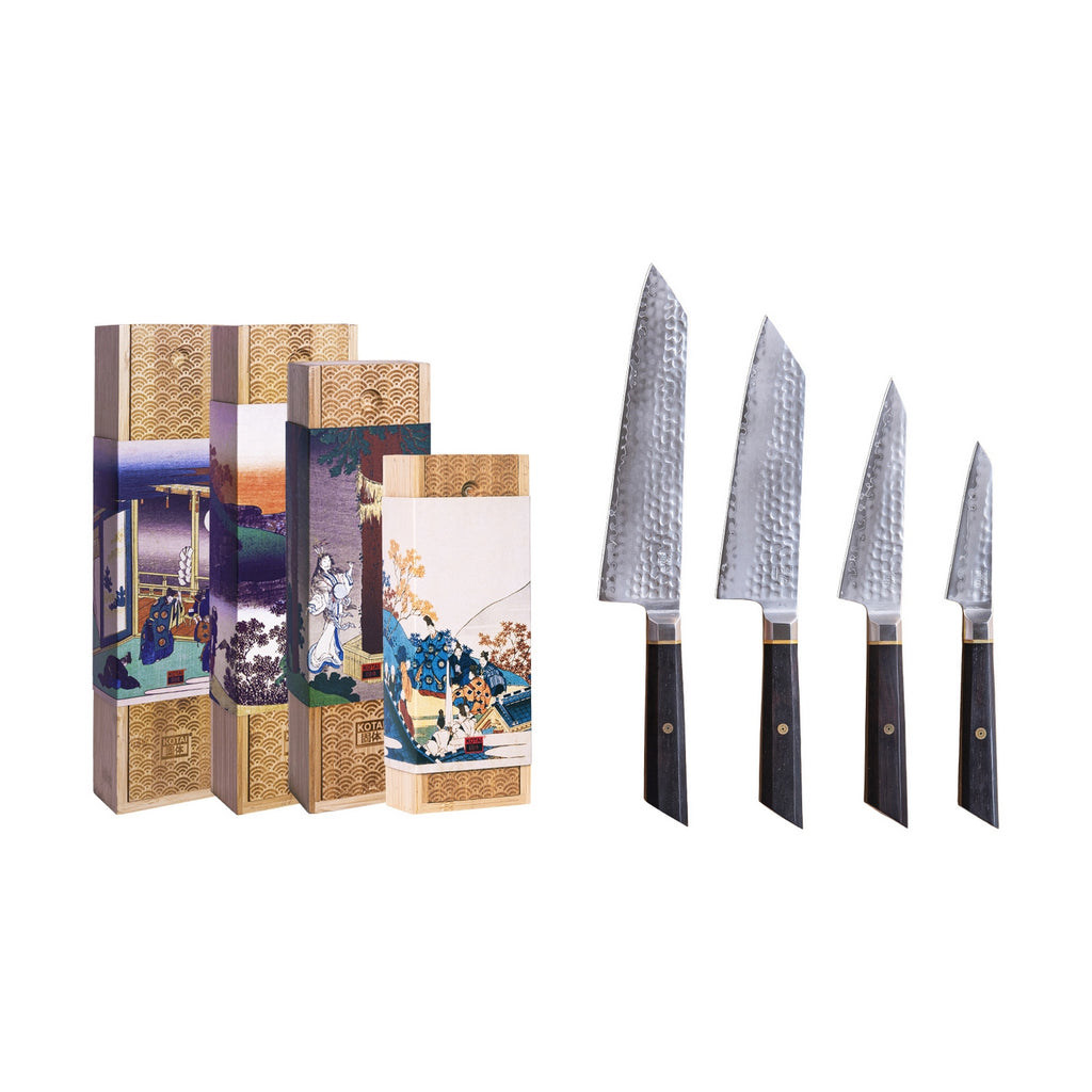 Colección Bunka San-Mai - Set completo de 4 piezas: 4 cuchillos