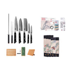 Hashi Tsuchime Collection - Deluxe Complete 10-Piece Set: 5 Knives + 5 Accessories