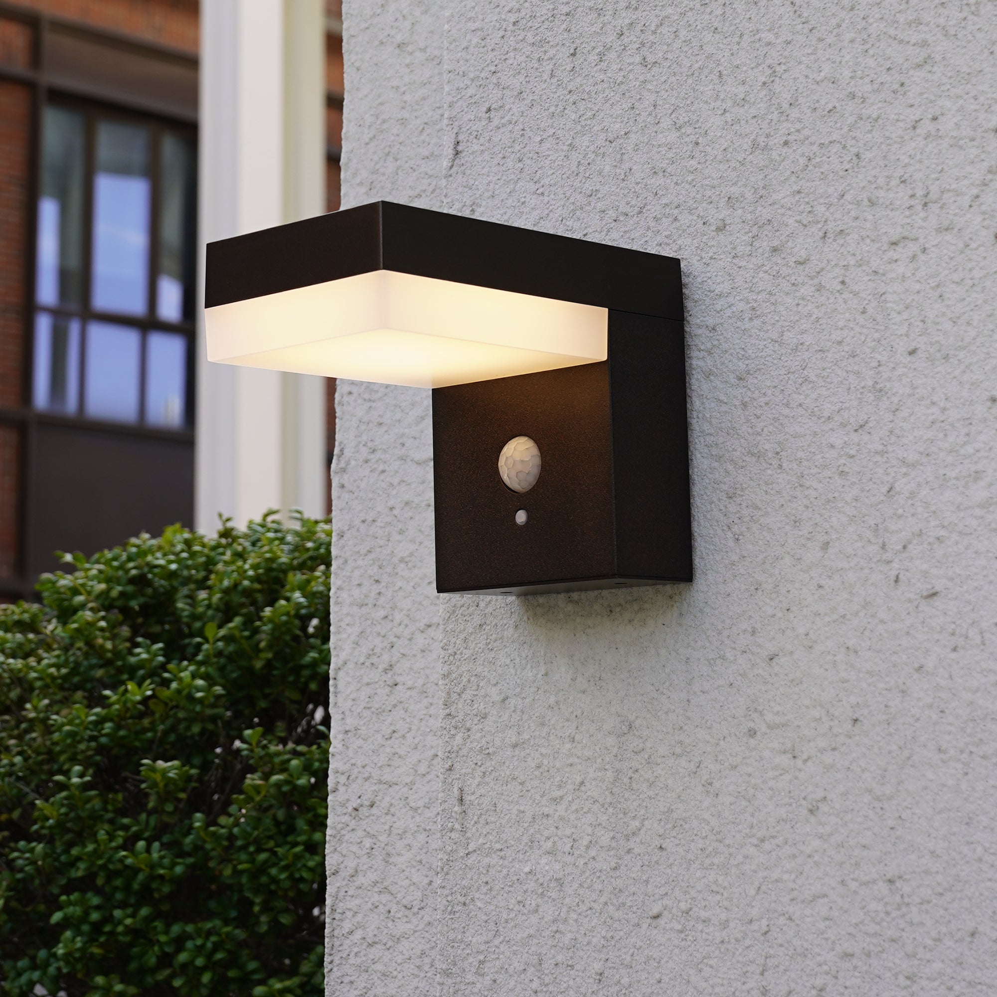 Cenova - Decorative Solar Wall Light - Steel - Black