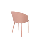 Gigi - Set di 2 sedie - Resina e metallo - Rosa