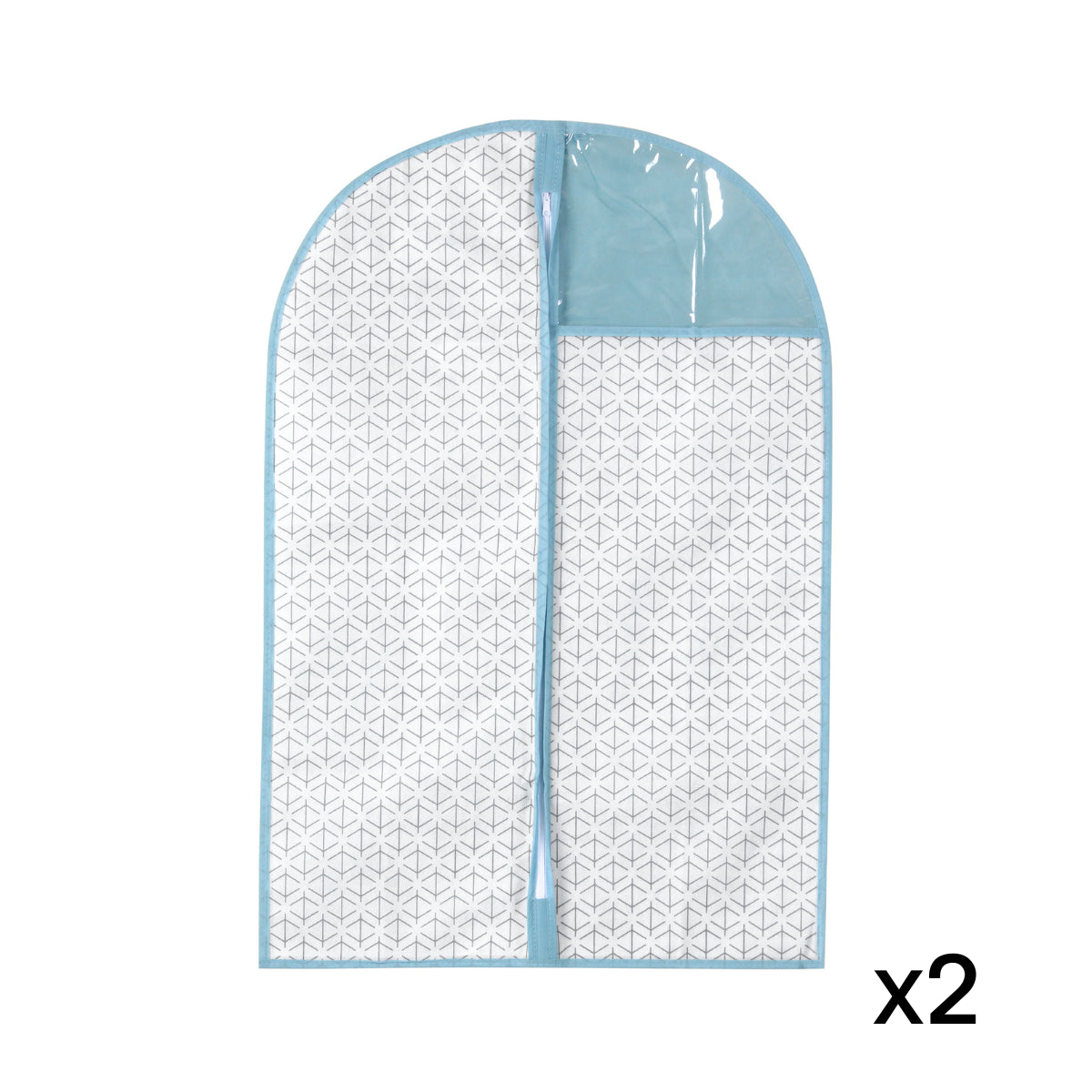 2 Housses Pour Vêtement Blanc Et Bleu