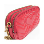 Gucci - GG Marmont medium shoulder bag in leather - Red