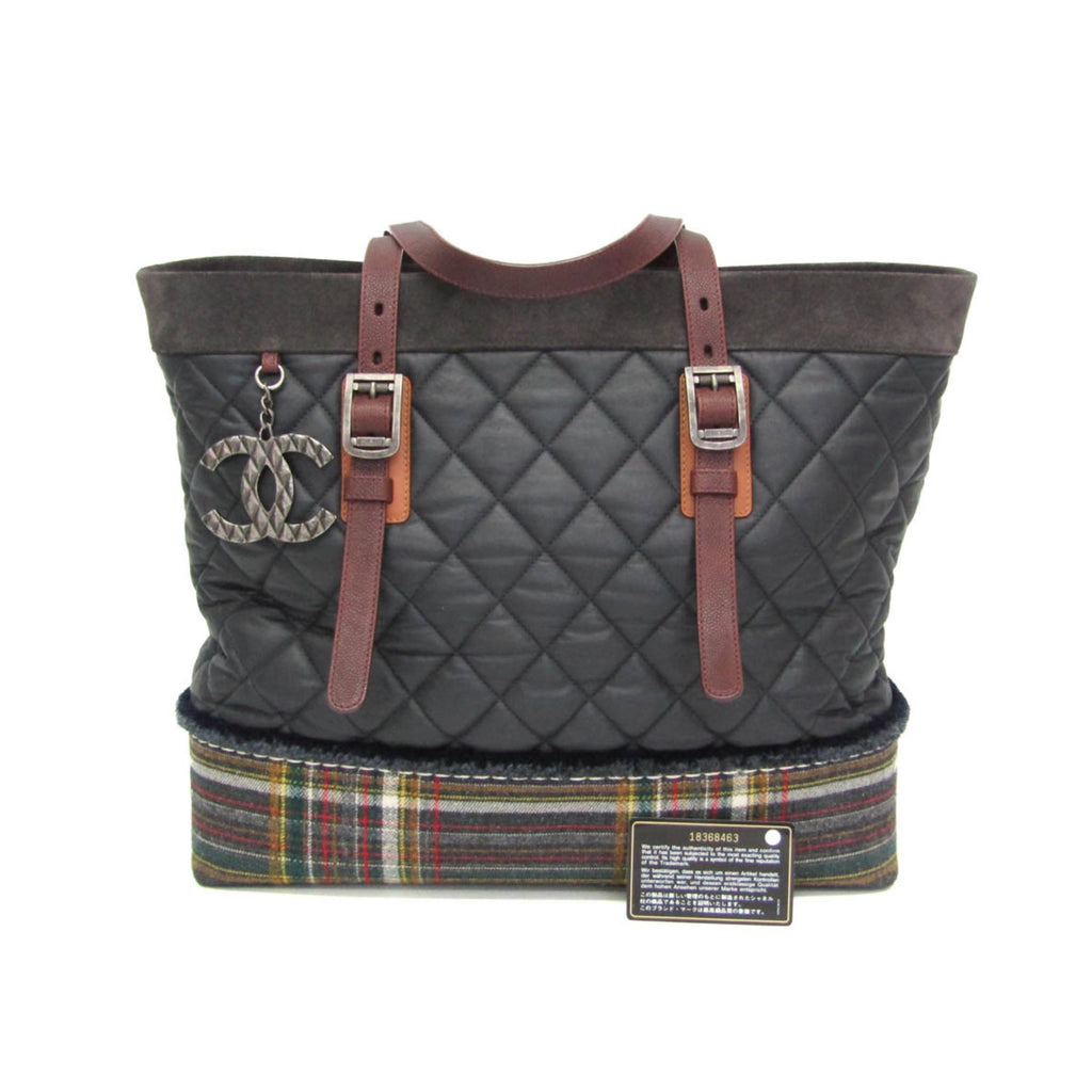 Bolso tote Chanel París-Edimburgo Lona revestida mixta acolchada con franela Mediana