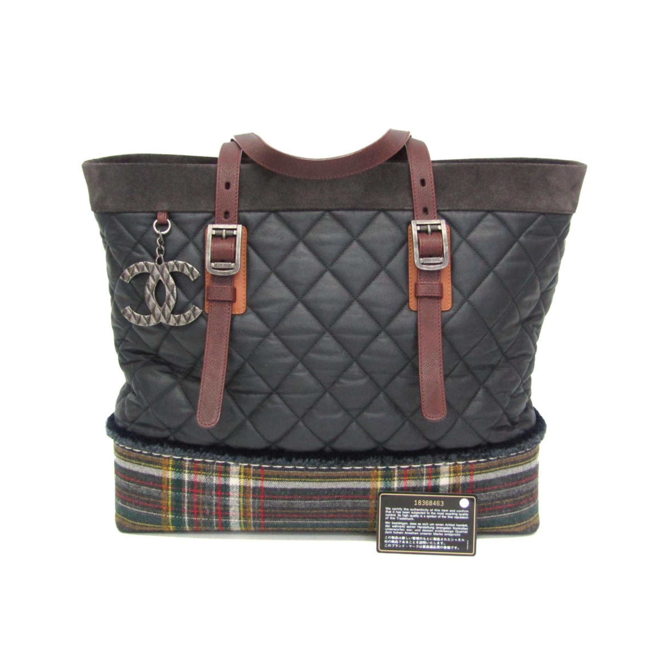 Bolso tote Chanel París-Edimburgo Lona revestida mixta acolchada con franela Mediana