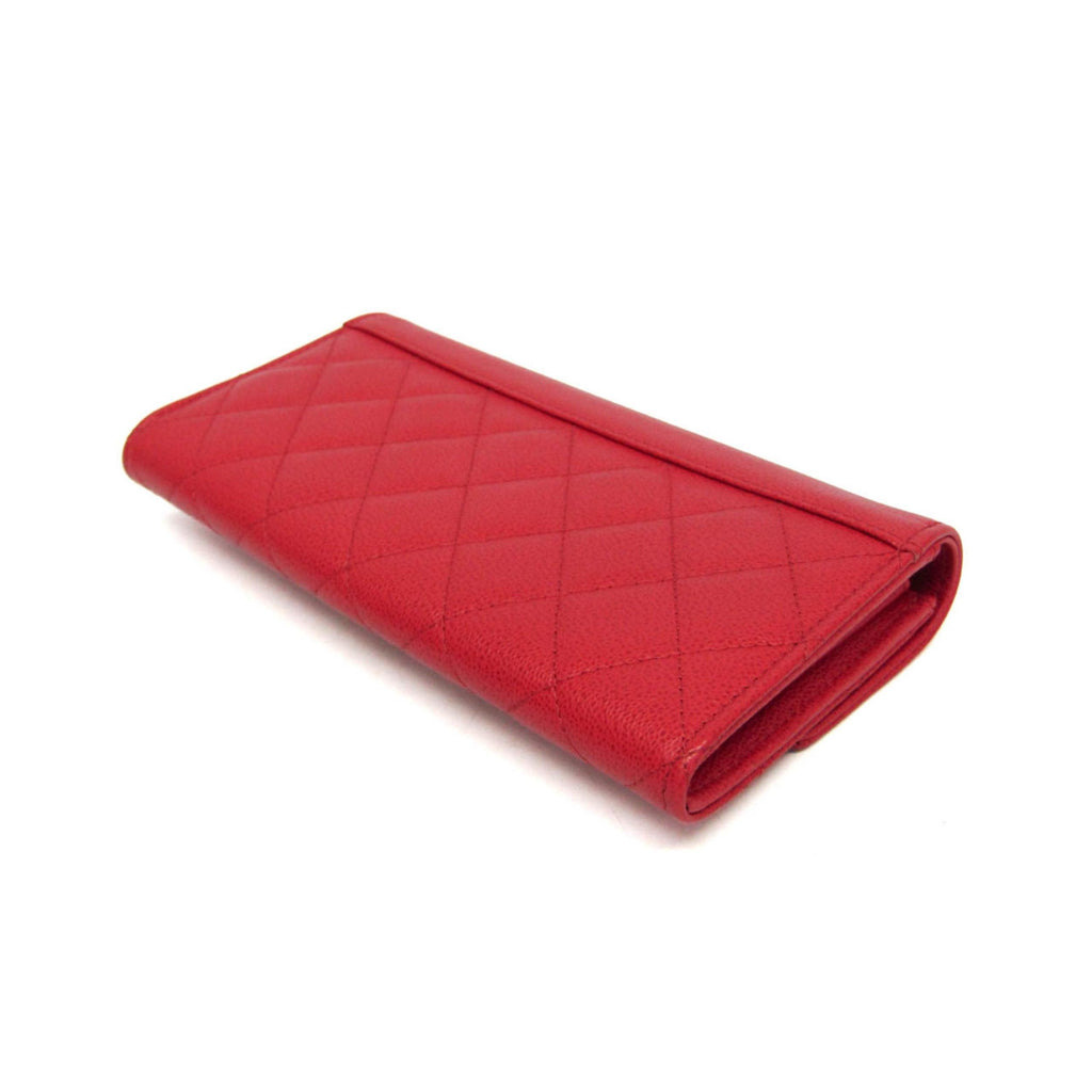 Chanel - Portfel Cc Box Gusset Flap Medium Skórzany - Czerwony