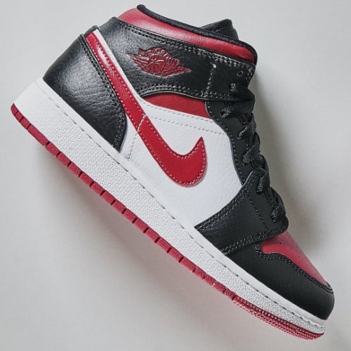 Air Jordan - Air Jordan 1 Mid Bred Toe - Noir