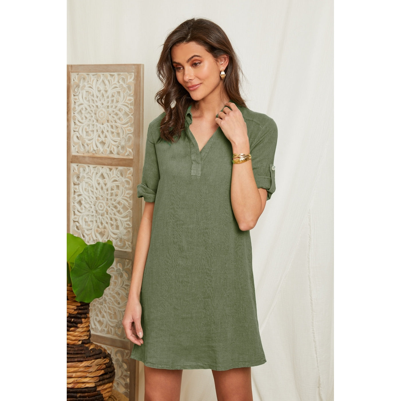 Vestido - Caqui - Mujer