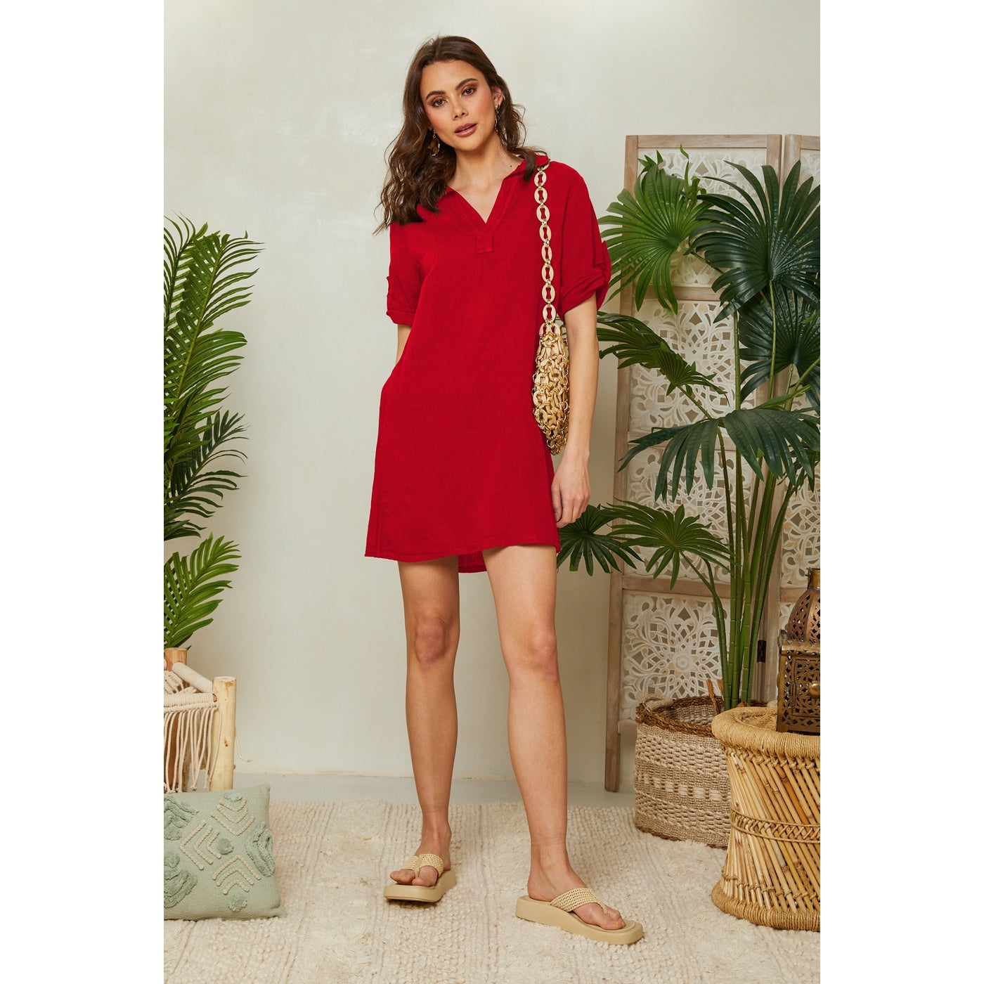 Robe - Rouge - Femme
