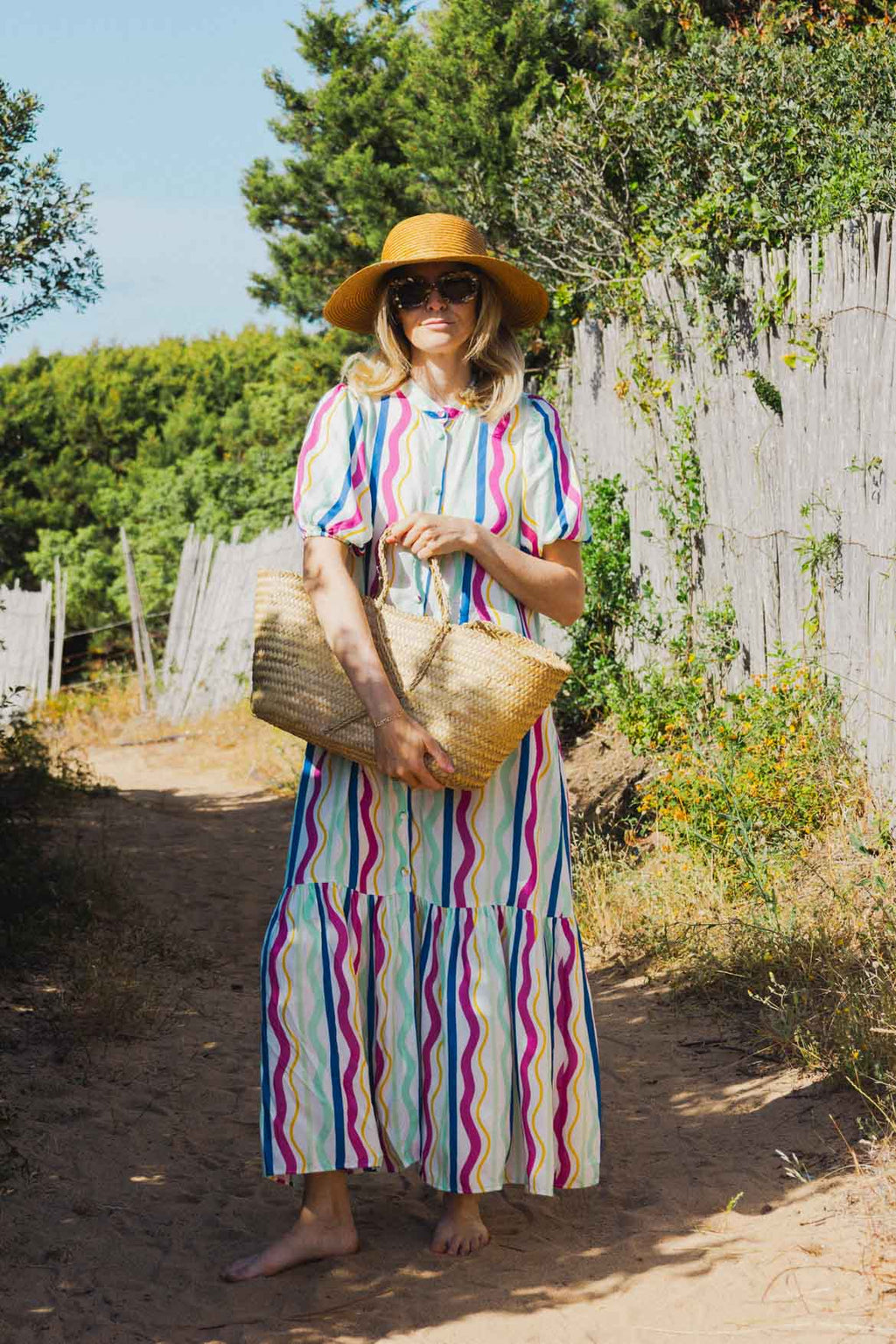 Vestido Clemence Líneas Arco Iris