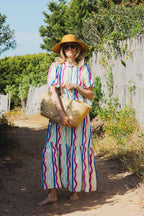 Vestido Clemence Líneas Arco Iris