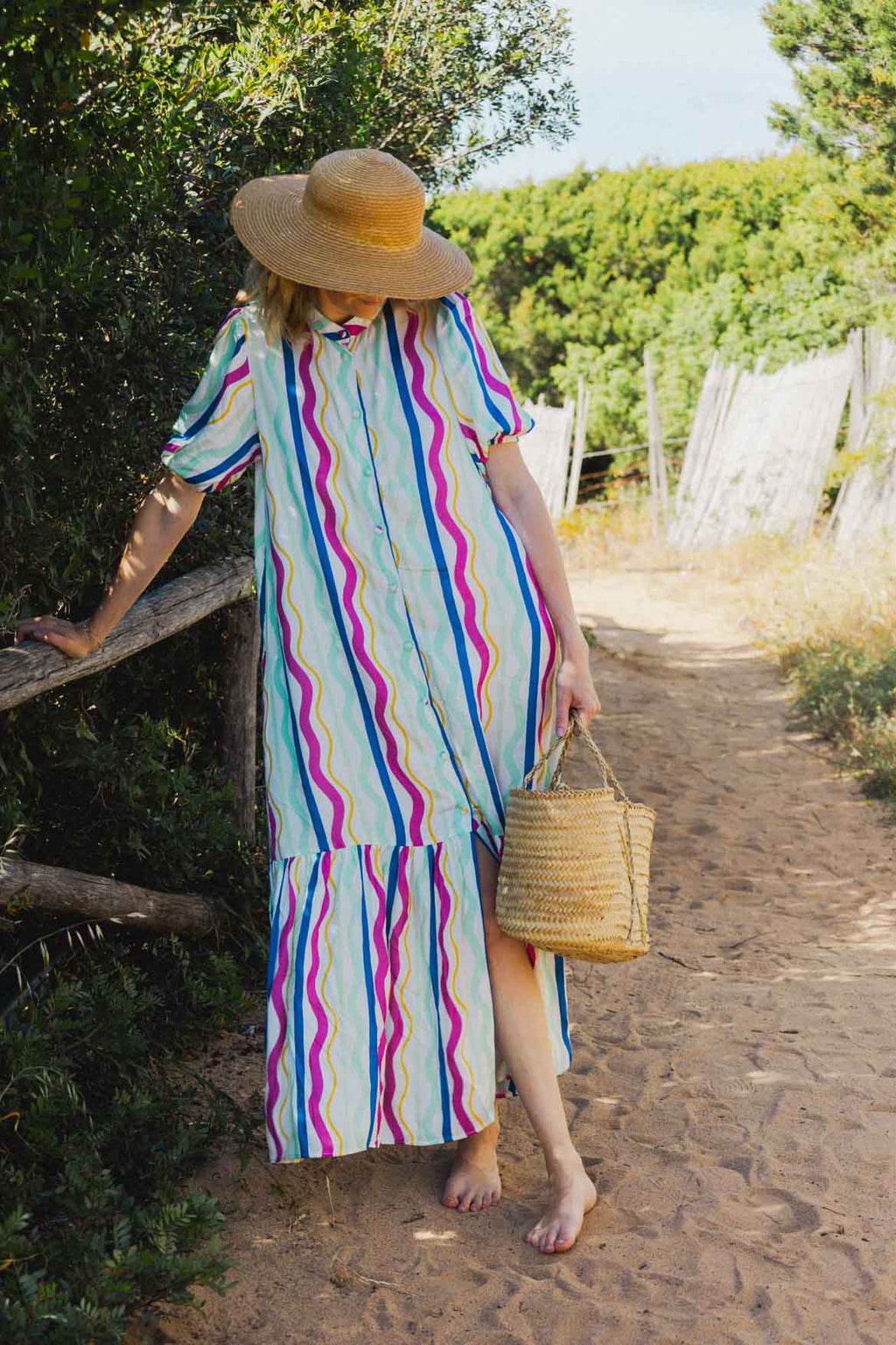 Vestido Clemence Líneas Arco Iris