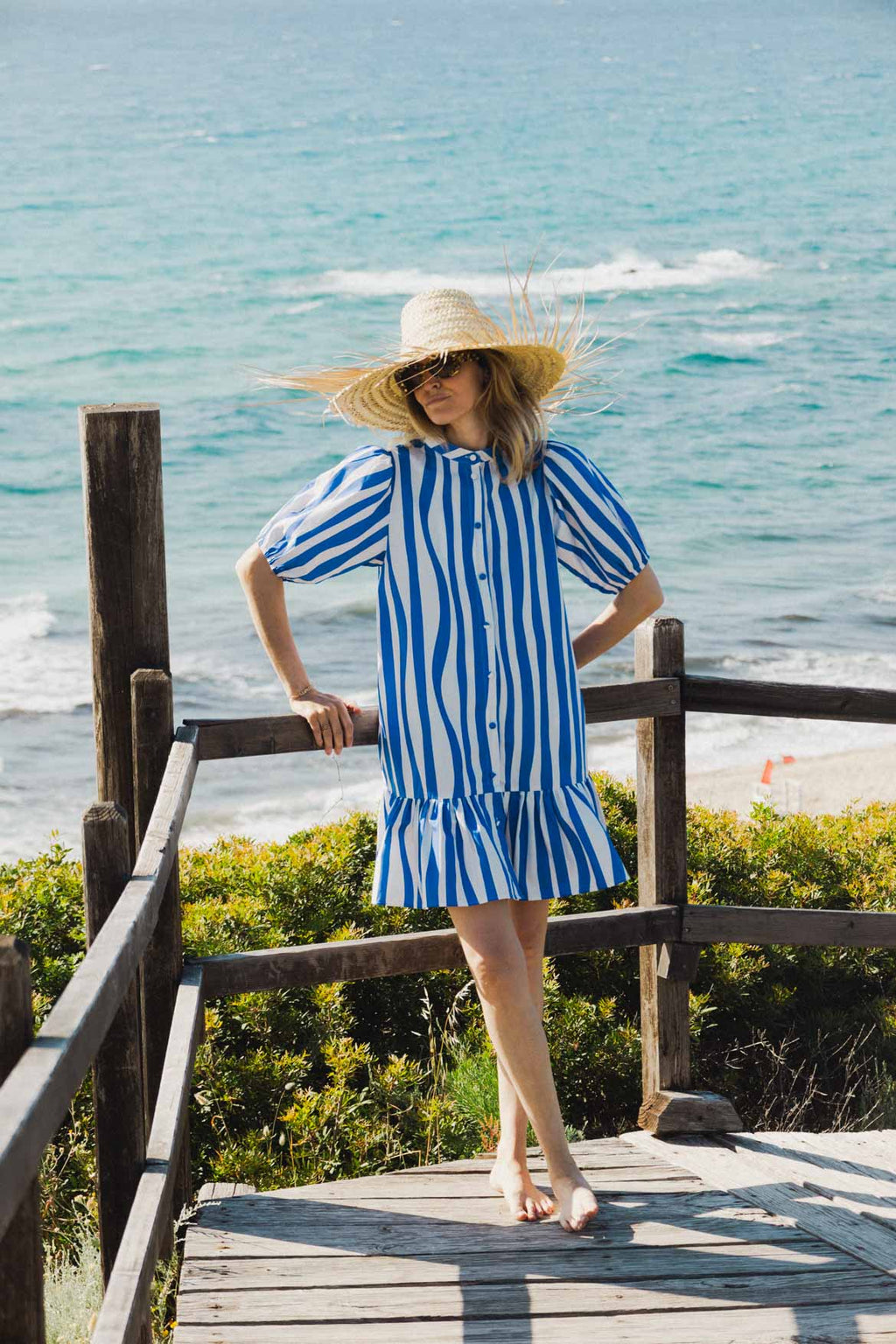 Clementine Blue Lines Dress