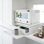 Tower Sliding Countertop Tray with Drawer - White