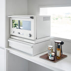 Tower Sliding Countertop Tray with Drawer - White