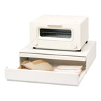 Tower Sliding Countertop Tray with Drawer - White