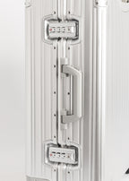 Luggage Aluminium - Maleta Rígida De Aluminio Con Cerradura Tsa & Ruedas Multidireccionales - Check-in M - Plata