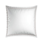 Annecy - Taie D'Oreiller - Satin De Coton - Taupe / Blanc