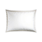 Annecy - Taie D'Oreiller - Satin De Coton - Taupe / Blanc