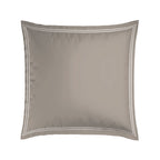 Annecy - Taie D'Oreiller - Satin De Coton - Blanc / Taupe
