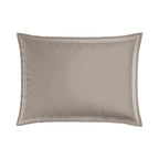 Annecy - Taie D'Oreiller - Satin De Coton - Blanc / Taupe