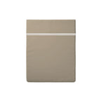 Annecy - Drap Plat - Satin De Coton - Blanc / Taupe