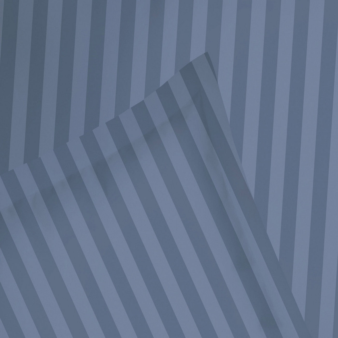 Dobby Stripe Woven - Drap Plat - Satin De Coton - Bleu 06