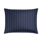 Dobby Stripe Woven Sheet Set - Taie D'Oreiller - Satin De Coton - Blue 11