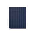 Dobby Stripe Woven Sheet Set - Drap Plat - Satin De Coton - Blue 11