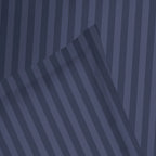 Dobby Stripe Woven Sheet Set - Drap Plat - Satin De Coton - Blue 11