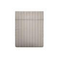 Dobby Stripe Woven Sheet Set - Drap Plat - Satin De Coton - Taupe 01