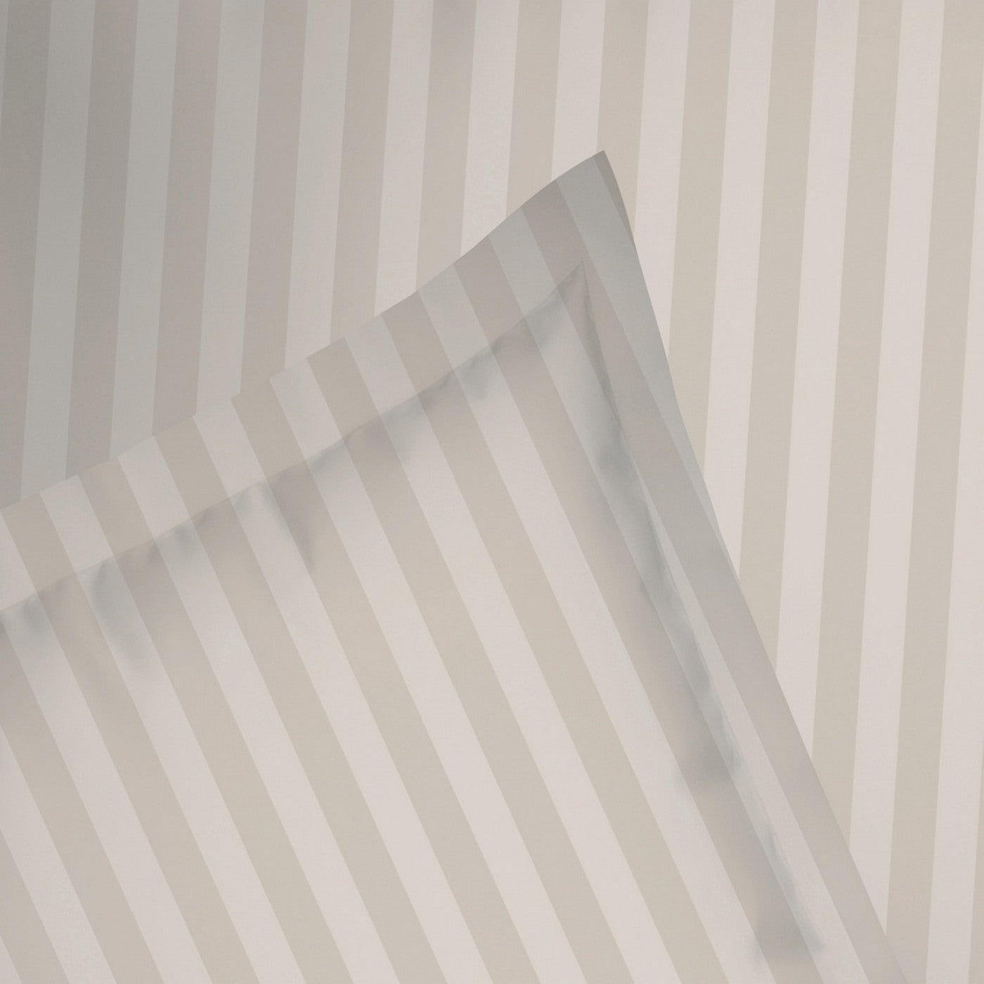 Dobby Stripe Woven - Drap Plat - Satin De Coton - Taupe 01