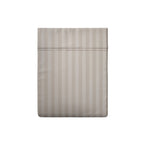 Dobby Stripe Woven - Drap Plat - Satin De Coton - Taupe 01