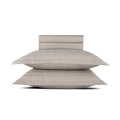 Dobby Stripe Woven - Ensemble De Draps - Satin De Coton - Taupe 01