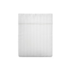 Dobby Stripe Woven - Drap Plat - Satin De Coton - Blanc 01