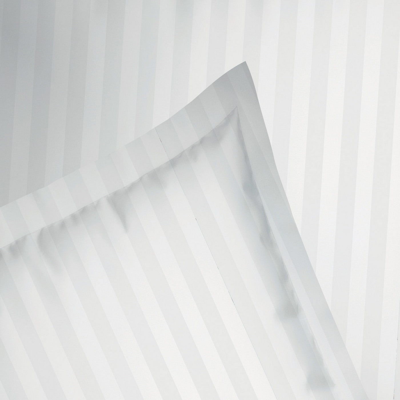 Dobby Stripe Woven - Drap Plat - Satin De Coton - Blanc 01