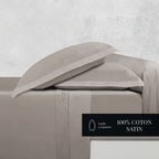 Uni 1 Baratta - Drap Plat - Satin De Coton - Taupe 01