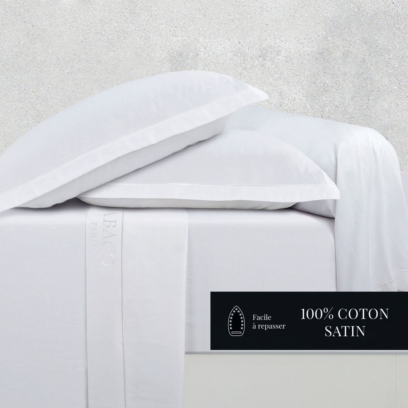 Uni 1 Baratta - Taie D'Oreiller - Satin De Coton - Blanc 01