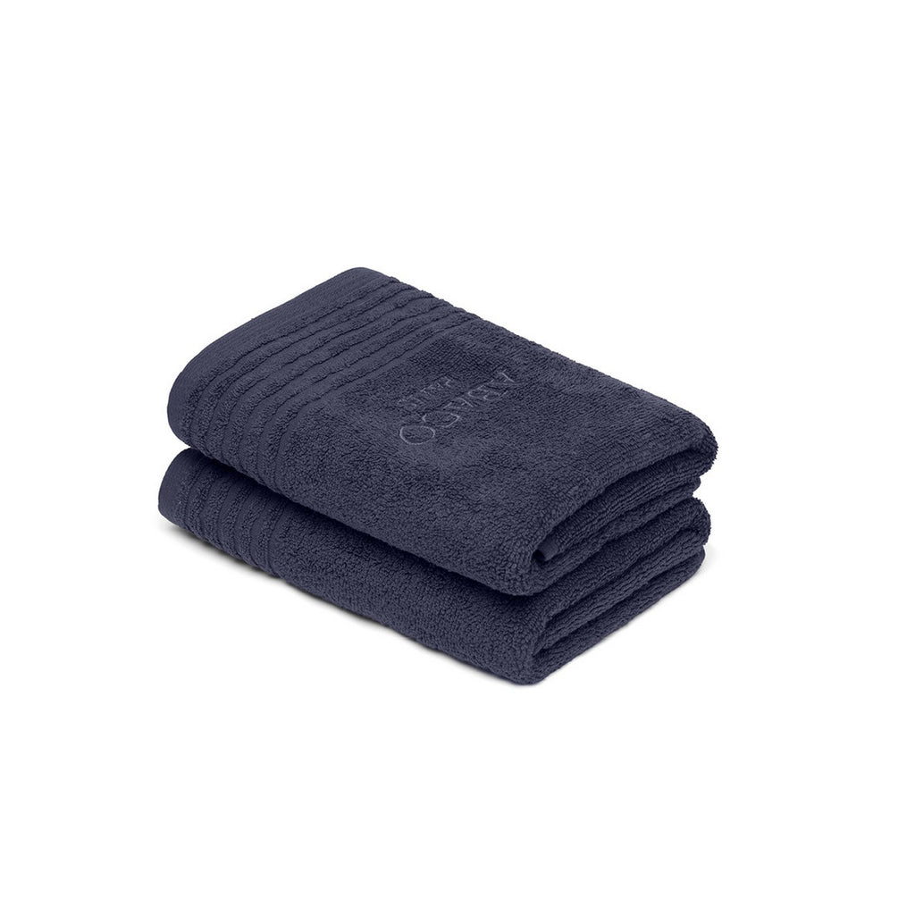 Ecume - Serviette Coton Peigné Lt - Bleu Marine