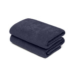 Ecume - Drap De Bain Coton Peigné Lt - Bleu Marine