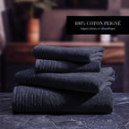 Ecume - Serviette De Bain Coton Peigné Lt - Bleu Marine