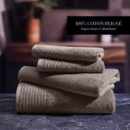 Ecume - Drap De Bain Coton Peigné Lt - Brun