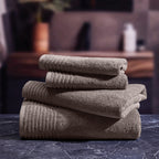 Ecume - Serviette + Drap De Bain Coton Peigné Lt - Brun