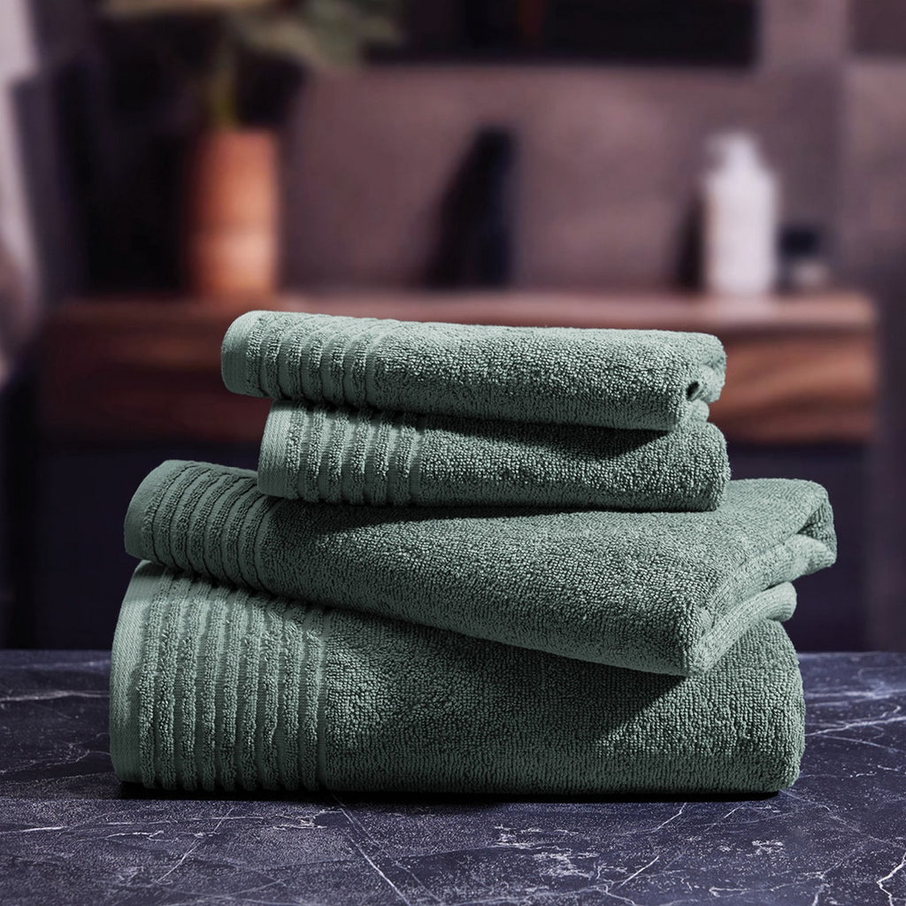 Ecume - Gant De Toilette Coton Peigné Lt - Vert Bouteille