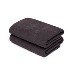 Ecume - Drap De Bain Coton Peigné Lt - Gris Foncé