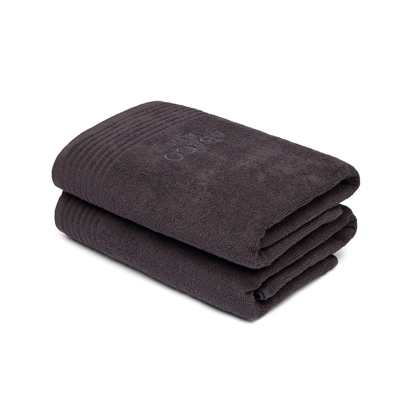 Ecume - Drap De Bain Coton Peigné Lt - Gris Foncé
