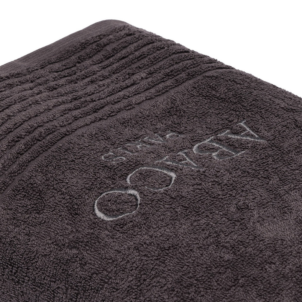 Ecume - Drap De Bain Coton Peigné Lt - Gris Foncé