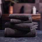 Ecume - Drap De Bain Coton Peigné Lt - Gris Foncé